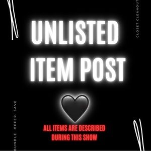 6/14 🖤 Unlisted Item(s) Post with Numbers
